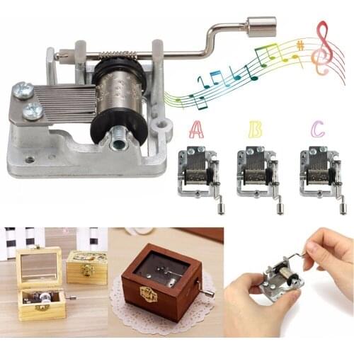Mini Hand Cranking Music Movement DIY Music Box Decorative Collectibles (A Variety Of Music Available)