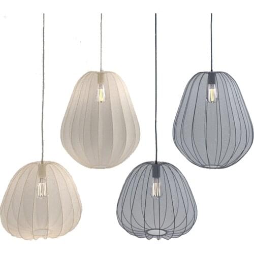 New Chinese gauze lantern Chinese pendant lights study living room modern dining room stairs bar art deco hanging lamps fixtures