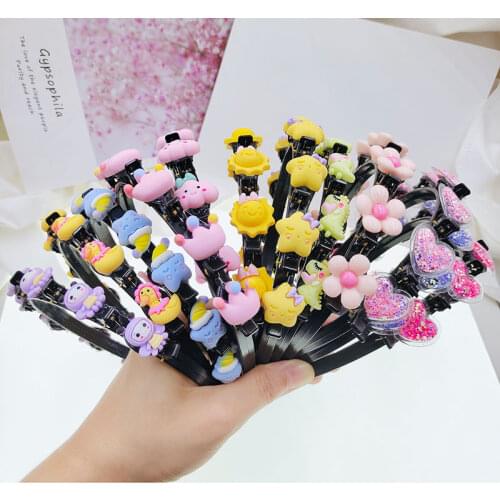 Girls Hairbands Children Sequins Headbands Kids New Heart Star Mouse Shaped Hair Bands Hair Accessories