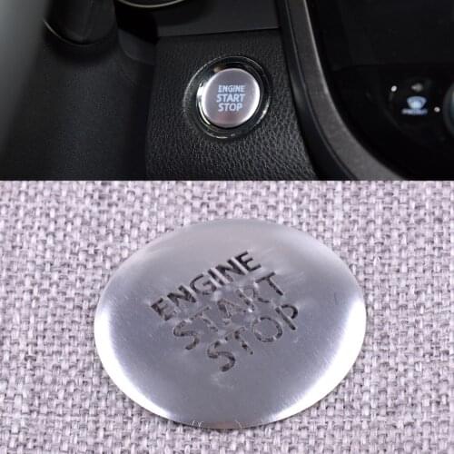 Silver Translucen Aluminum Alloy Engine Start Stop Switch Ignition Push Button Cover Trim Fit for Toyota Camry 2018 2019 2020