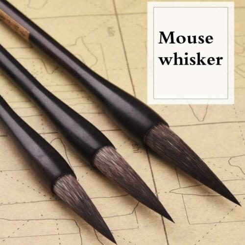 Mouse Whisker Writing Brush Chinese Painting Brush Pen Set Caligrafia 3pcs/set Ebony Penholder Calligraph Brushes Tinta China