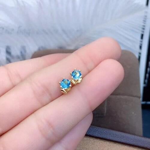 Topaz Ring Natural And Real Topaz Earring 925 sterling silver Fine jewelry Topaz Earring