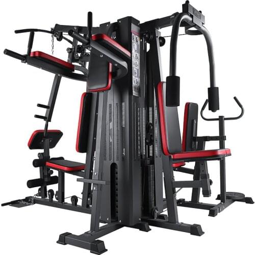 Gym Commercial Multifunctional Fitness Equipment Five-Person Standing Smith Squat Weightlifting Comprehensive Fitness Frame