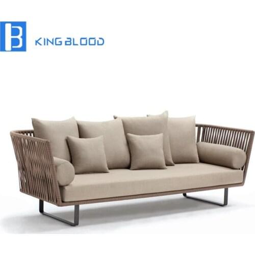 Woven rope outdoor sofa and chairs furniture sofa outdoor
