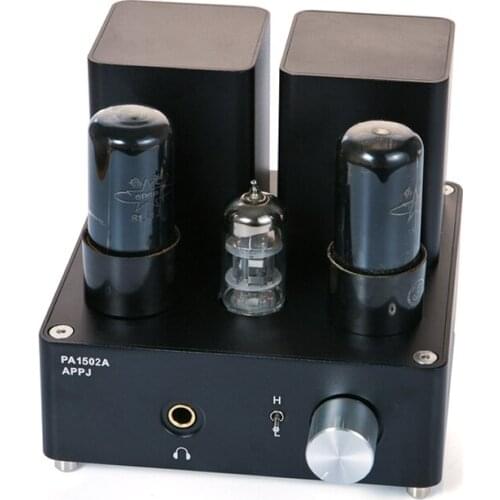 12AX7 6P6P Class A tube headphone power amplifier, Input Sensitivity: 800mV, Frequency Response: 30-30Khz (+-1db)