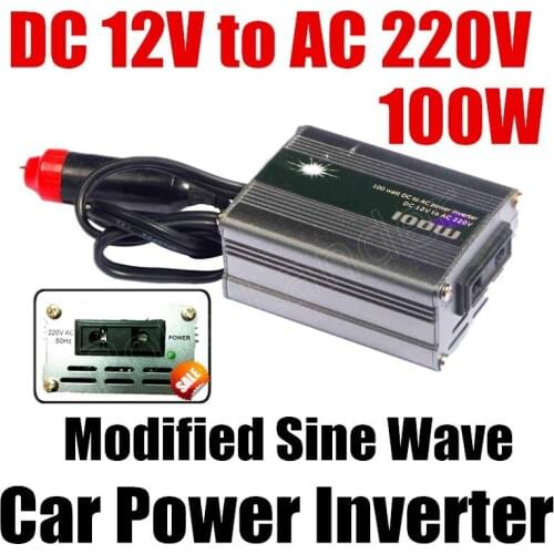 DC 12v to AC 220v USB charger modified sine wave car voltage transformer hot sale 100W car Power Inverter converter