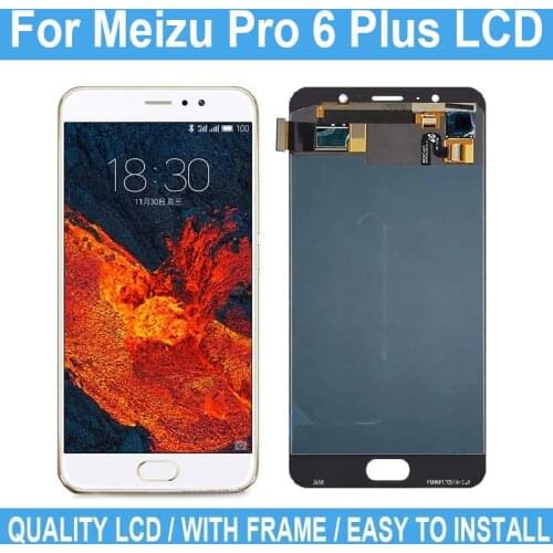 AMOLED 5.7"For Meizu Pro 6 Plus LCD Display Touch Screen No Frame For Meizu Pro 6 Plus LCD Digitizer Screen Assembly Replacement