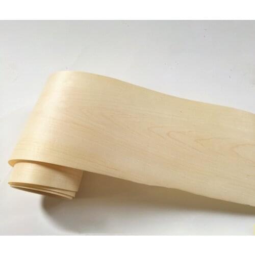 1 Roll Natural Maple Wood Veneer Thin Handmade Solid DIY Wood Veneer Decorative Outer Skin Speaker Renovation