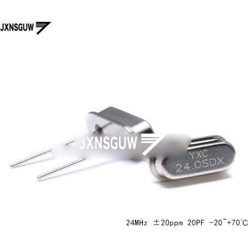 10PCS straight Insert passive crystal oscillator/HC-49US 24MHz 20ppm 20PF X49SD24MSD2SC