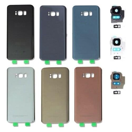 10pcs Back Glass Replacement For Samsung Galaxy S8 G950F s8+ Plus G955F Battery Back Cover Door Housing Camera Glass Lens