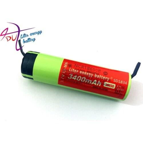 100% New Original 1PCS NCR18650B 3.7V 3400MAH 18650 Lithium Rechargeable Battery Welding Nickel Sheet batteries