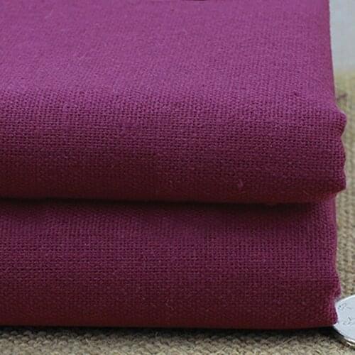 100*140cm Natural Fabric Linen Cotton Dress Pants Material Deep Purple