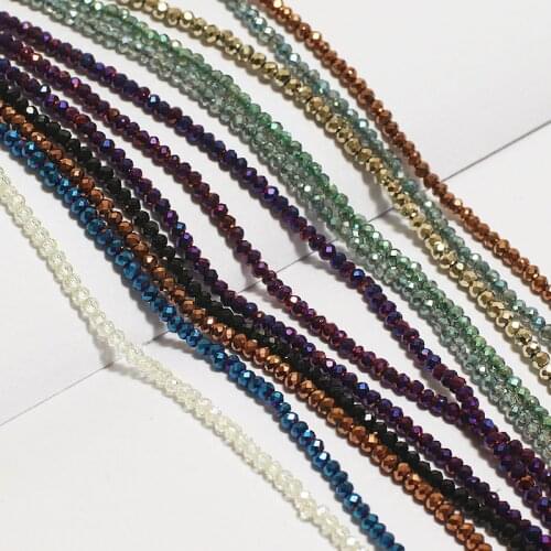 2pcs Exquisite glass crystal cut surface wheel bead perforated beaded beads For jewelry making DIY Necklace Bracelet Accessories