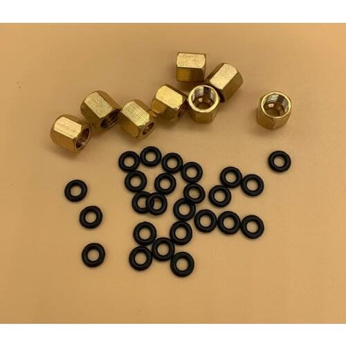 20PCS DX4 DX5 printhead ink damper connector copper nut with screw for Mutoh Mimaki Roland Allwin printer ink dumper adapter