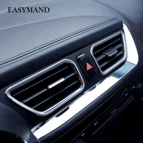 7pcs/set Car Styling ABS Chrome Car Air Vent Cover Trim Decoration Frame Fit For KIA RIO K2 2011-2016 Car Accessories