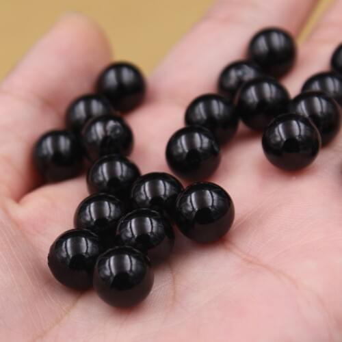 3-20mm ABS Black Color Imitation Pearl Beads Round Acrylic Beads For Jewelry Making Necklace Bracelet DIY Wholesale