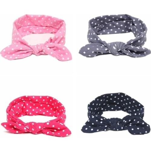 Naturalwell Kids headband Girls Knot Head wraps Child Top Knot Headbands girls Turban Bandana Dot hair gift Photo Prop HB552