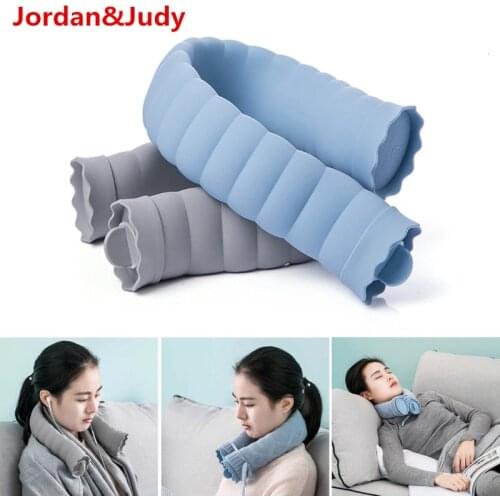 Jordan&Judy 710ml U-shape Hot Water Bag Silicone Bottle Neck Hand Warmer Heater Knitted Cover Water Storage Bags Keep Warm Smart