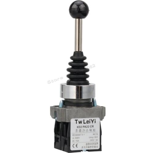 22mm Joystick Switch Momentary Maintained 2 position 2NO Self Locking Spring return Rocker controller switch XD2PA22CR PA12CR