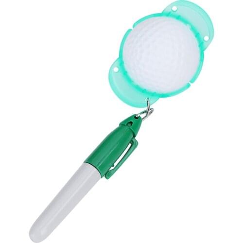 Golf Ball Liner Line Marker Drawing Template Alignment Tool With Pen Accessory Made Of High-Quality Plastic Durable To Use