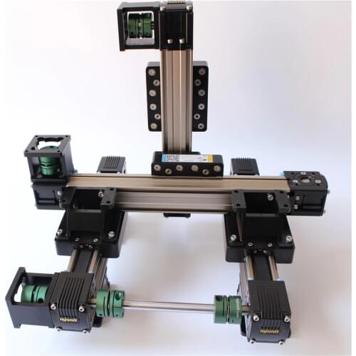 Mjunit synchronous belt precision automatic dispensing linear guide sliding table xyz 3 axis gantry for module silicone AB glue