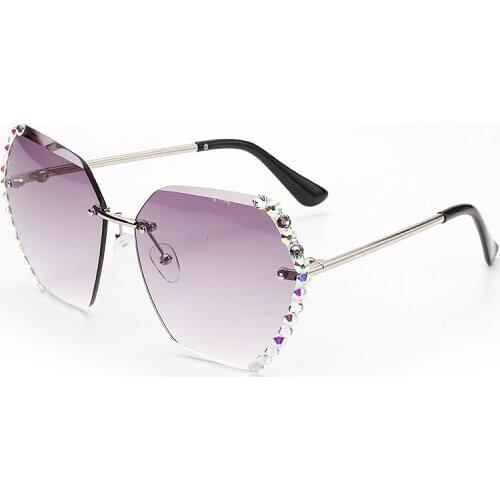 Fashion Suqare Sunglasses Women Rhinestones Sunglass Vintage Men Luxury Brand Design Eyewear Gradient Shades UV400 Sun Glass