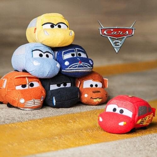 Disney Cartoon Tsum Cars 3 Lightning Mcqueen Smokey Doc-Hudson Plush Toys Cute Cars 3 Stuffed Toys Birthday Gifts for Children