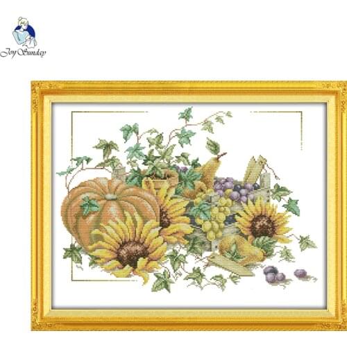 Joy sunday good harvest Aida Canvas cross stitch kits Counted Printed On Canvas 14ct 11ct Embroidery Sets