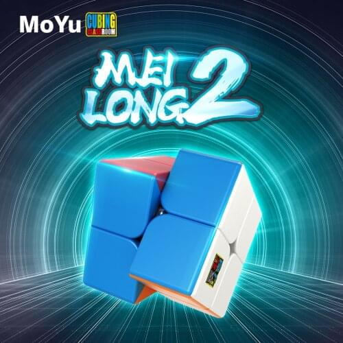 Original MoYu Meilong 2 2x2x2 Yongjun Magic cube Meilong stickerless speed cube puzzle Children Gift Adult Educational Toys