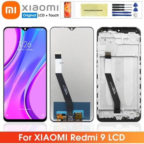 Original 6.53'' LCD For Xiaomi Redmi 9 LCD Display Touch Screen Digitizer Assembly With Frame For Xiaomi Redmi 9 LCD Screen