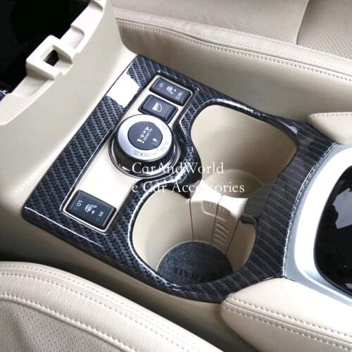 For X-trail Rogue T32 2014-2017-2020 Front Water Cup Holder Cover Frame Trim Interior X Trail ABS Chrome Sticker Car Accessories