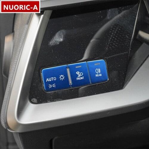 Car Headlight Switch Buttons Sequins Decoration Cover Trim For Audi A3 2021 Automotive Styling Interior Accessories