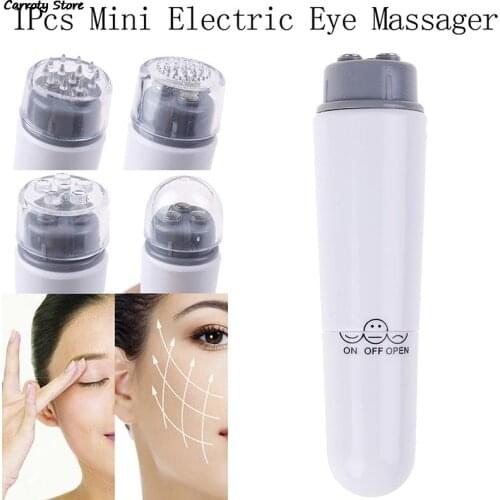 Portable high quality 4Head Electric Eye Massager Facials Great Vibration Lift Face Massage Stick Mini Facial Massage Device Pen
