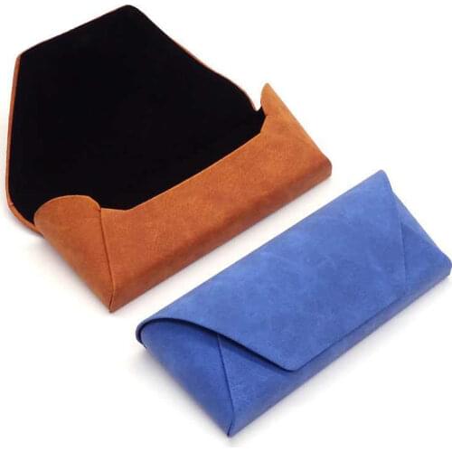 New Fashion PU Leather Cover Sunglasses Case for Women Men Glasses Portable Soft Glasses Pouch Bag Accessories Glasses Box 6.6cm