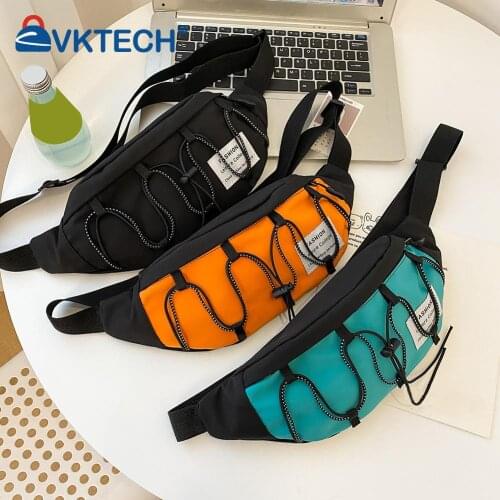 Fashion Women Street Hit Color Oxford Cloth Crossbody Messenger Bag Casual Ladies Large Capacity Handbags Sports Waist Packs