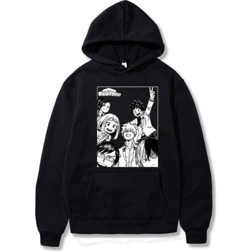 Cute Anime My hero academia Printed Hoodie Woman 2021 Casual Lovely Hoodies Fashion Lace-up Women Hoody