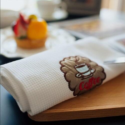 Waffle Napkins 50x70cm high quality cotton embroidered kitchen towels
