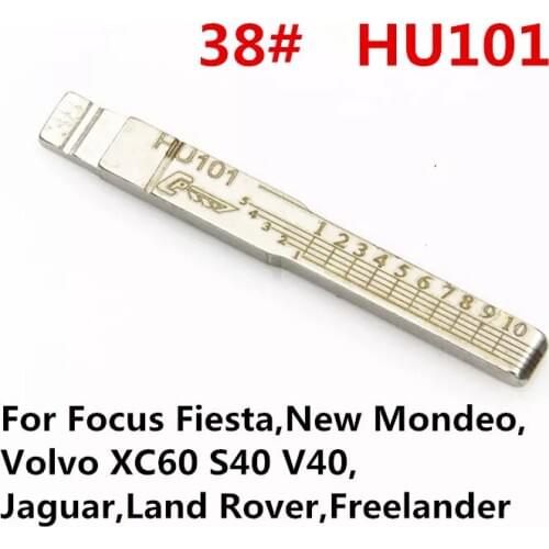 Engraved Line Key Blank NO.38 For Ford,Jaguar,Fiesta,Volvo XC60 ,S40,V40,Land Rover Scale Shearing Teeth Key Blade HU101[10pcs]