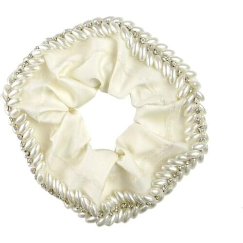 High Quality Silk Pearl Elastic Hair Band For Women Hair Accessories For Girls Crystal Hair Tie Rubber Band For Hair Scrunchies