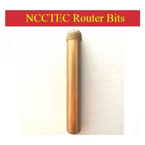 [10mm Shaft] CNC Vacuum Brazed Diamond Router Bits | grit #45 #200 cabinet countertop flow drain ring groove round cutter head