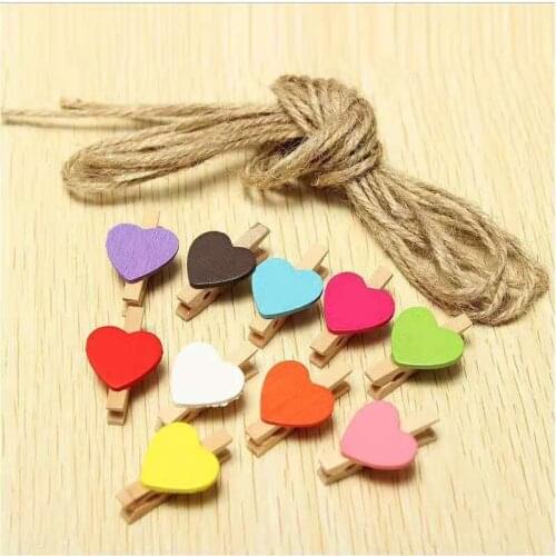 10pcs/lot Kawaii Colorful Star Mini Wood clip For Photo Clips Craft Decoration Holder Clips Office Accessories School Supplies