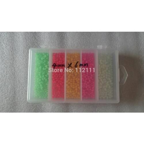 1000pcs glow in dark fishing bead , fishing tackle, fishing equipment ,mixed colour