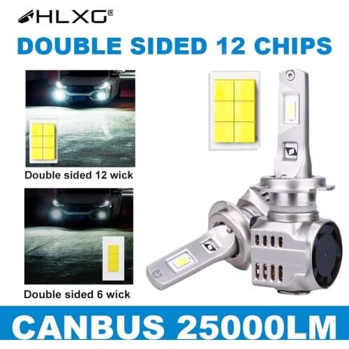 25000LM LED H7 H4 H11 HB3 HB4 3570 LED 100W 9005 9006 H8 H9 Auto Car lights Headlight Fog Lamps No Interference 6500K No Error
