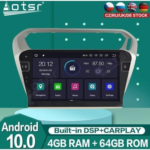 Android10.0 Carplay PX5/PX6 Audio Radio For Peugeot 301 2013-2016 Car Multimedia Auto Stereo Player GPS Navigation Tape Recorder