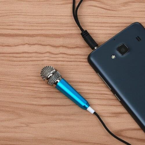 FFFAS 1m Aluminium Alloy Toy Headset Microphone 3.5mm Standard Mini Fashion Mic Audio Singing Wire Cable for PC Mobile phone 3.5