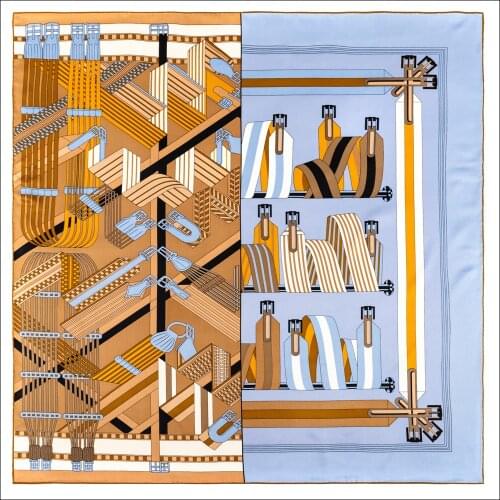 Vintage print 90*90cm Square Scarf 100% Twill Silk Scarfs Manual Rolled Scarf Designer Silk Scarfs Foulard En Soie