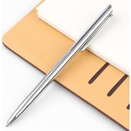 Black Bule ink Metal Ballpoint Pen Rotating Pocket-size Pen Portable Ball Point Pen Small Oil Pen