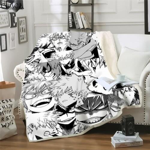 CLOOCL Anime My Hero Academia Print Bakugou Katsuki Blanket 3D Blankets for Beds Home Decoration Autumn Fashion Throw Blanket