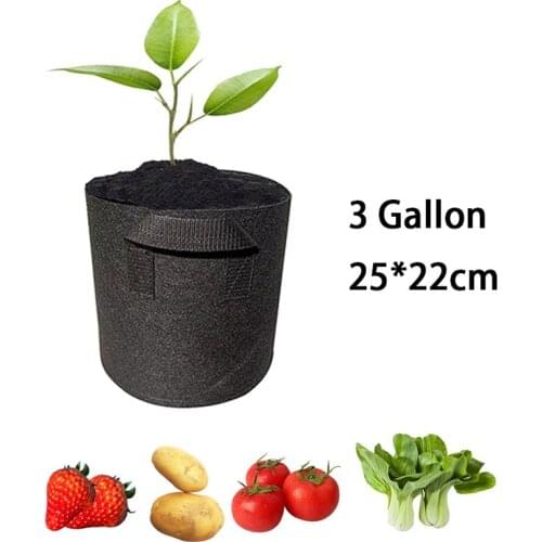 3 Gallon Plant Grow Bags Flower Pots Fabric Pot Planting Garden Tools Jardin Growing Bag Fruit Vegetables Planter Bags Gardening
