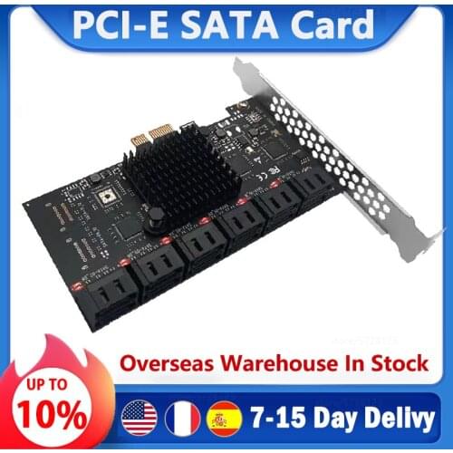 12/16 Ports Port SATA 3 PCI Express Expansion Card PCI-E SATA Controller PCIE 1X to SATA3 6Gb Adapter Add On Card for HDD SSD